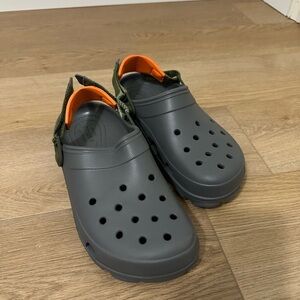 Crocs Gray and Orange Clogs